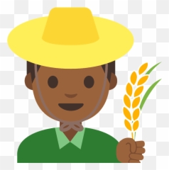 Man Farmer Emoji Clipart - Emoji De Fazendeiro,Farmer Emoji