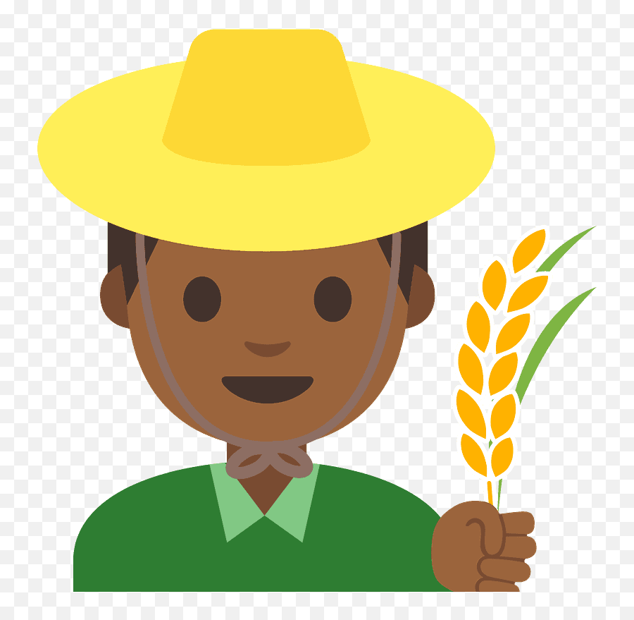 Man Farmer Emoji Clipart - Emoji De Fazendeiro,Farmer Emoji