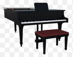 Piano Stool Black - Digital Emoji