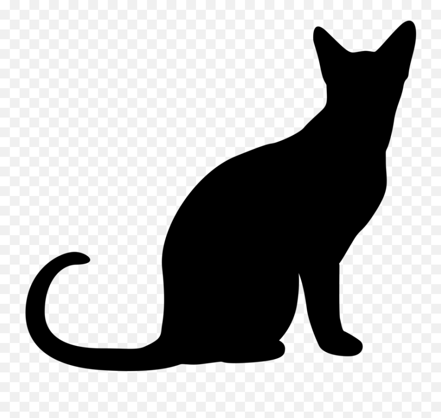 Black Cat Clipart Transparent Clip Art Library Png - Siamese Cat Silhouette Emoji,Black Cat Emoji