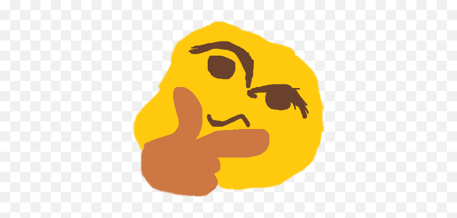 Thinking 4chan Emoji,Poorly Drawn Thinking Emoji