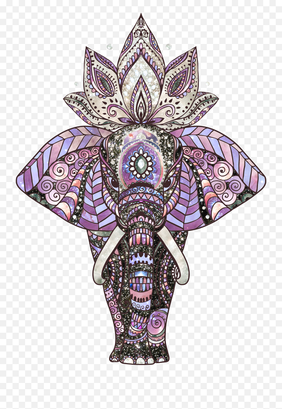 Cosmic Elephant Piecesofandromeda - Mandala Elephant Emoji,Ankh Emoji Android