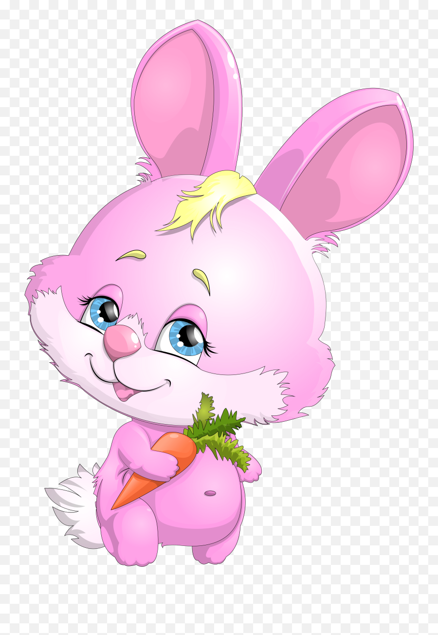 Transparent Background Pink Bunny Clipart - Pink Rabbit Png Cartoon Emoji,Playboy Bunnies Emoji