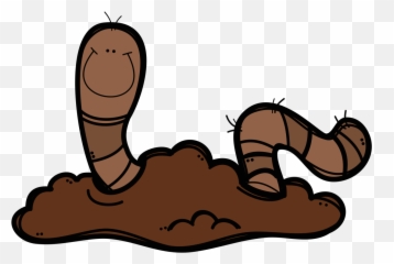 Cartoon Transparent Background Worm Clipart - Cartoon Worms In Dirt Emoji,World And Worm Emoji