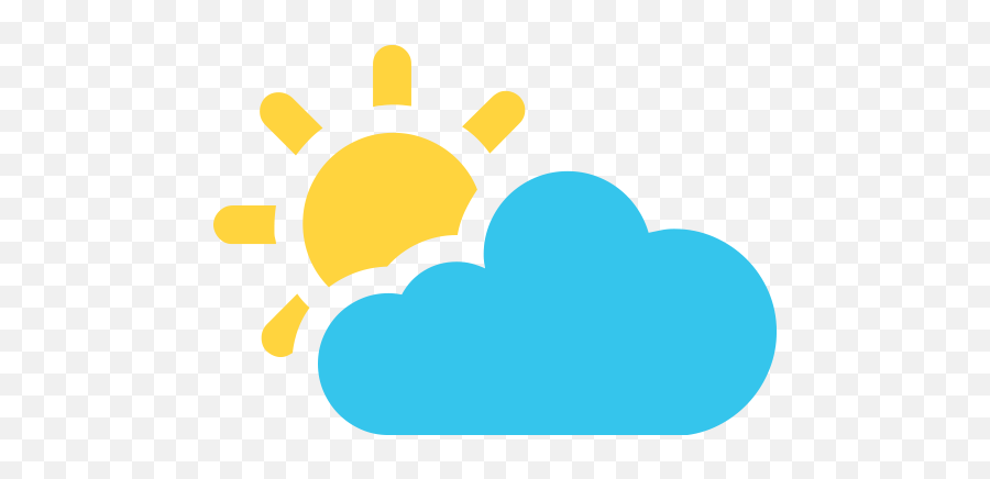 White Sun Behind Cloud With Rain Emoji For Facebook Email - Sun Behind Cloud Clipart,Rain Emoji