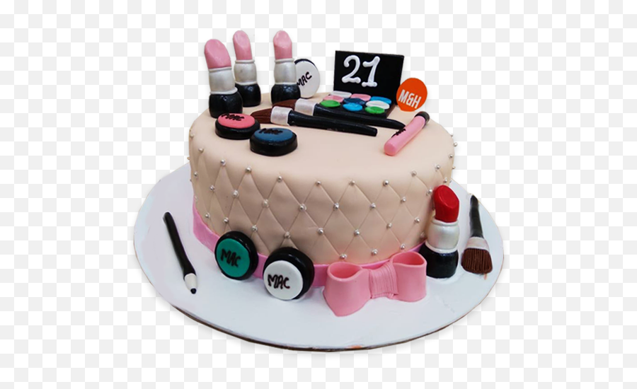 Makeup Cake - Cake Decorating Emoji,Pink Emoji Cake