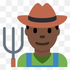 Man Farmer Emoji Clipart - Emoji Farmer,Farmer Emoji