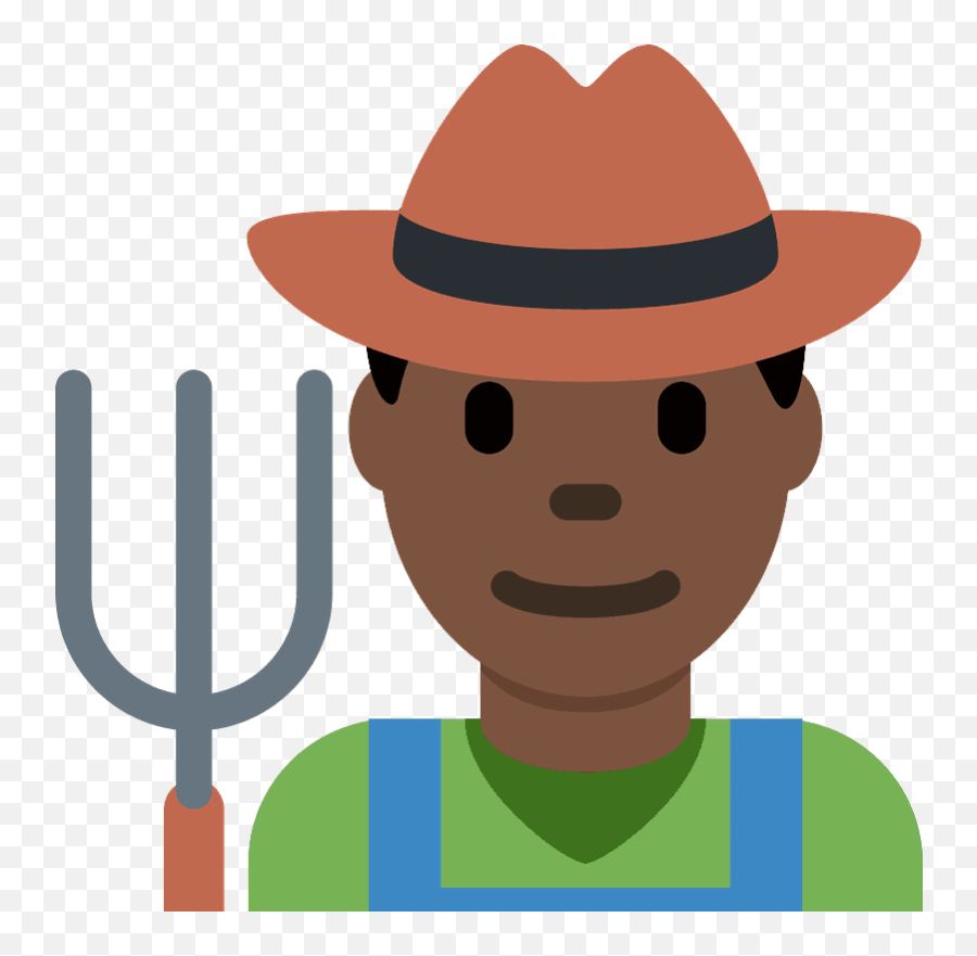 Man Farmer Emoji Clipart - Emoji Farmer,Farmer Emoji