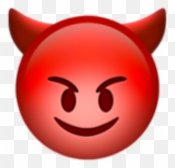 Sticker - Red Transparent Devil Emoji