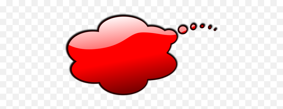 Thinking Cloud Png Download - Thinking Cloud Emoji Icon Transparent Background Speech Bubble Red,Thinking Bubble Emoji
