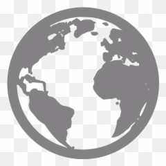 Gray Globe 2 Icon - Transparent World Icon Png Emoji,Globe Emoticon
