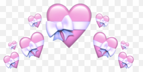 Angel 666 Corazon Corazones Corona - Pink Heart Emoji Png