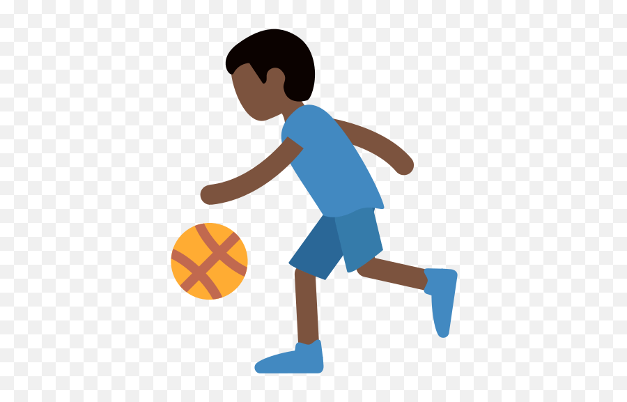 Person Bouncing Ball Emoji With Dark Skin Tone Meaning - Someone Bouncing A Ball,Soccer Emoji