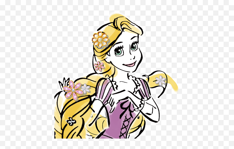 Rapunzel - Bg Emoji,Disney Princess Emoji
