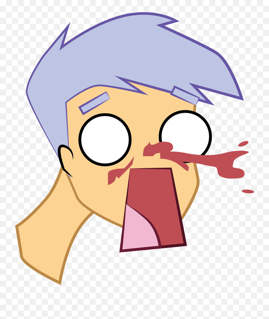 Anime Nose Bleed Free Images At Clker - Cartoon Bleeding In Nose Emoji,Mooning Emoji