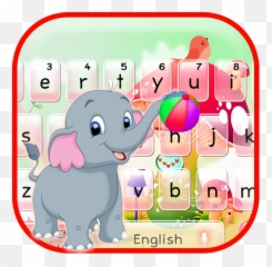 Cute Baby Elephant Keyboard - Cartoon Emoji,Elephant Emojis