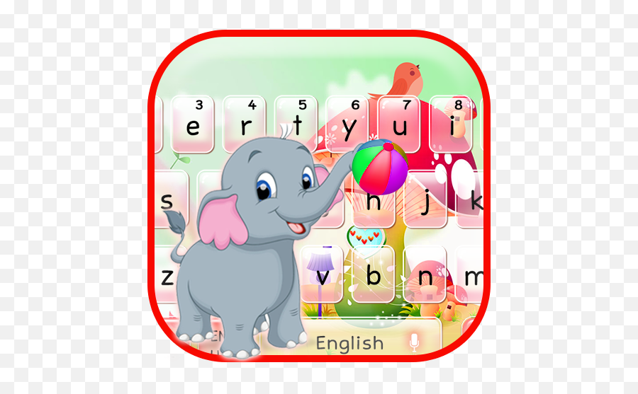 Cute Baby Elephant Keyboard - Cartoon Emoji,Elephant Emojis