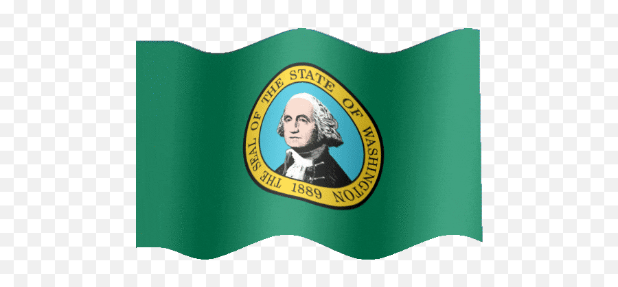 Washington Stickers For Android Ios - Washington Flag Waving Gif Emoji,Washington Flag Emoji