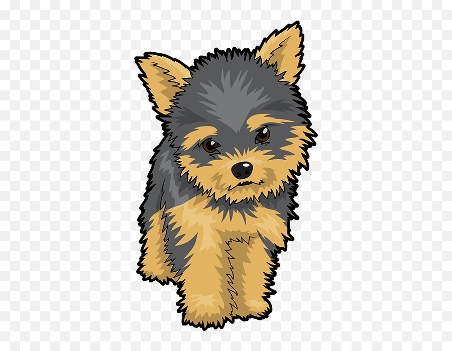 Yorkie Emojis For Dog Lovers - Yorkie Puppy Clip Art,Corgi Emoji