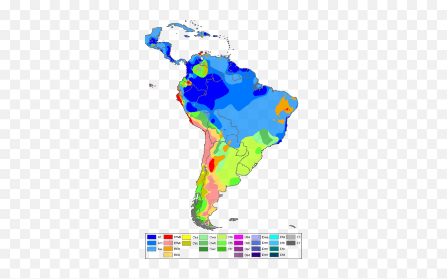South America Köppen Map - Koppen Climate Map South America Emoji,North America Emoji