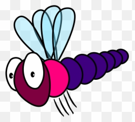 Dragonfly Cartoon Colourful Flight - Clipart Emoji
