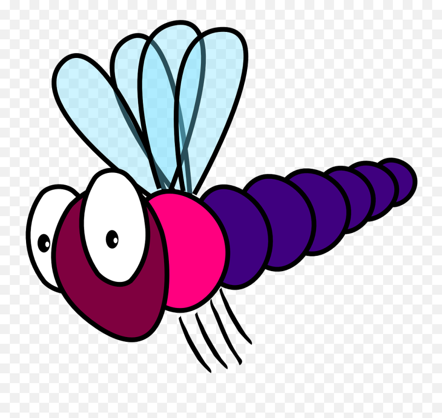 Dragonfly Cartoon Colourful Flight - Cartoon Dragonfly Clipart Emoji,Bee Needle Emoji
