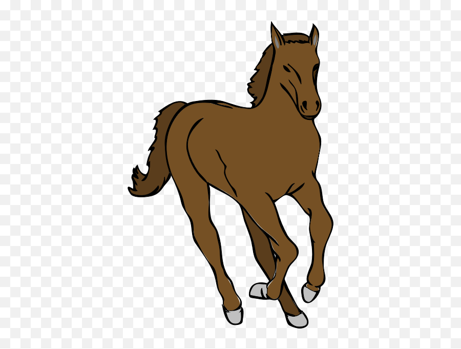 Vector Image Of Young Horse Running - Horse Running Clipart Gif Emoji,Horse Emoji