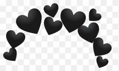 Freetoedit Hearts Black Emoji Ftestickers Crown -