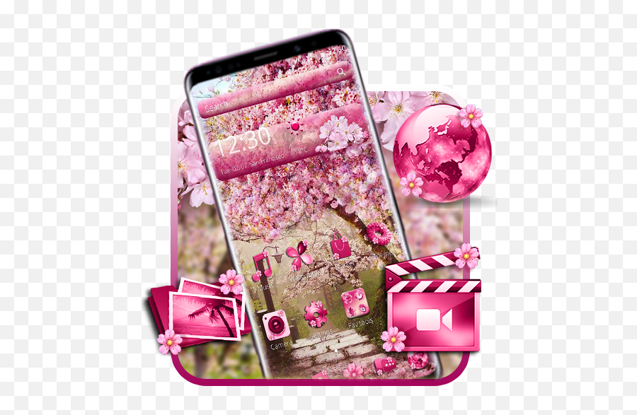 Pink Cherry Blossom Theme U2013 Leikir Á Google Play - Cherry Blossom Emoji,Cherry Blossom Emoji
