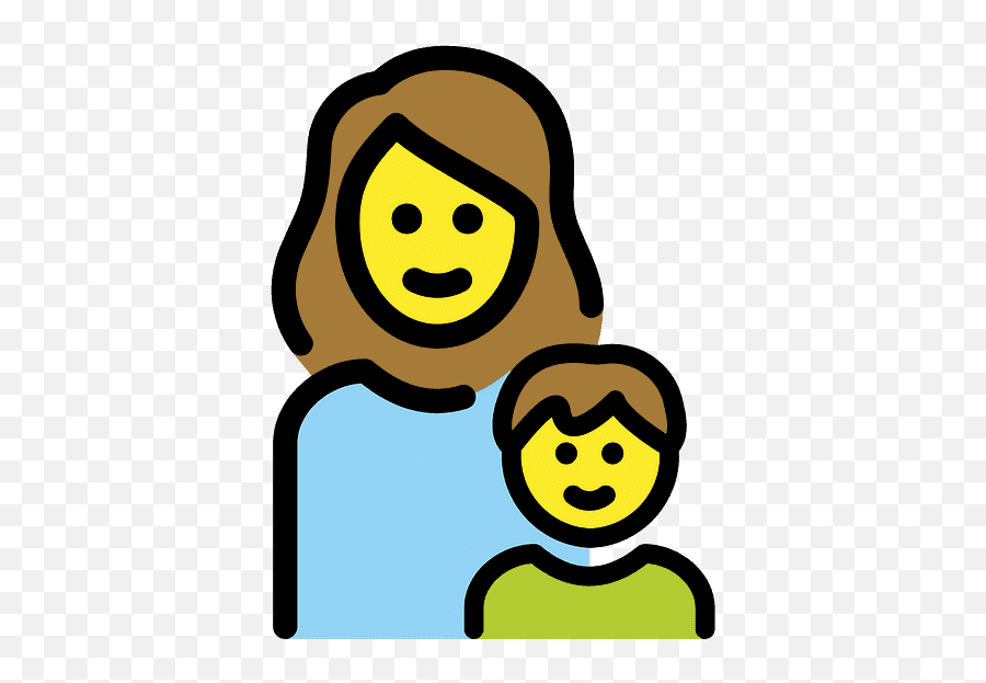 Woman Boy Emoji Clipart - Familia Emoji,Family Emoji