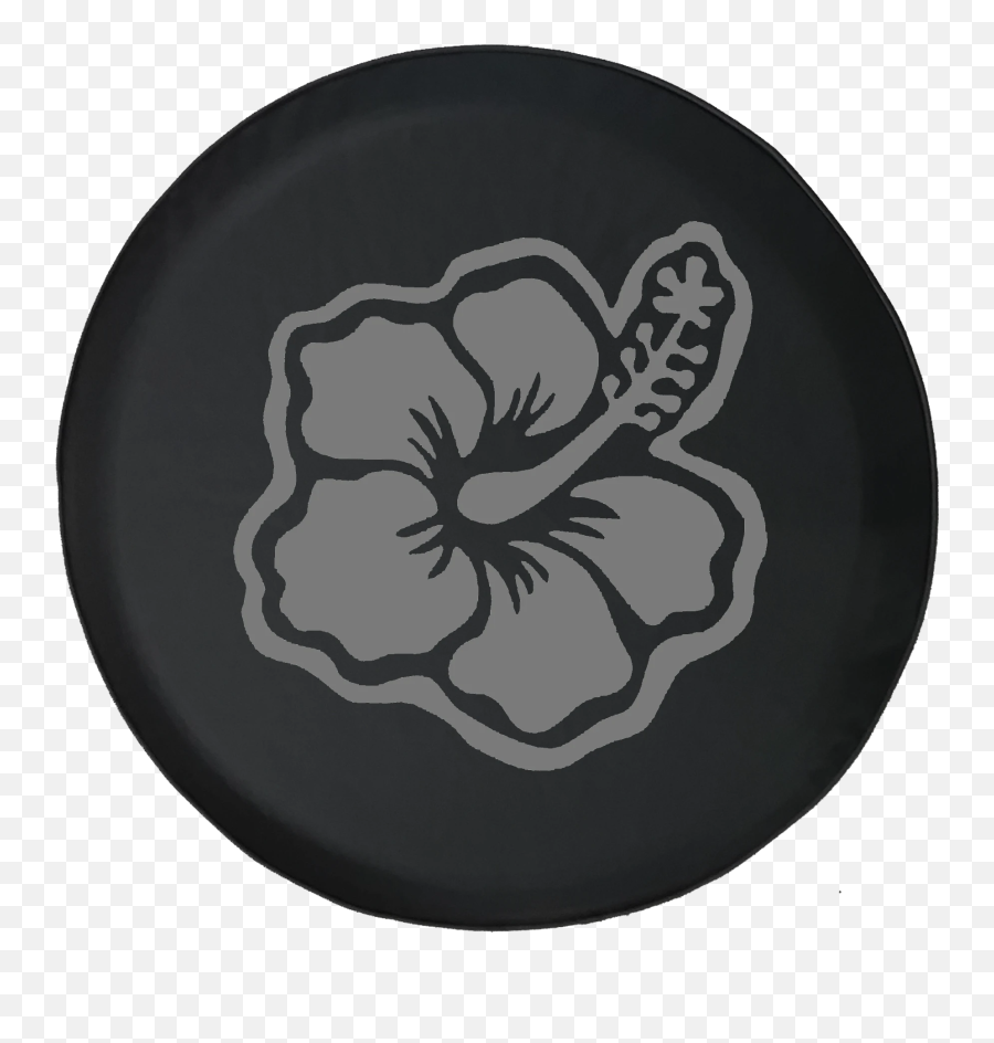 Hibiscus Hawaiian Tropical Flower Offroad Jeep Rv Camper Spare Tire Cover T161 - Shoeblackplant Emoji,Hibiscus Emoji