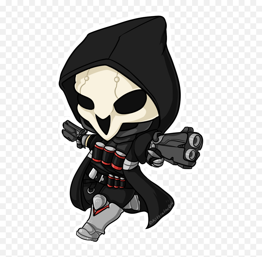Reaper Chibi - Chibi Overwatch Reaper Drawing Emoji,Reaper Emoji
