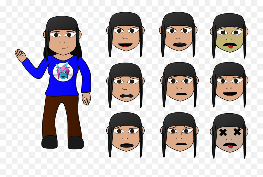 27 Distinct Human Emotions - Ine Character Drawing Free Download Emoji,New Year Emotions