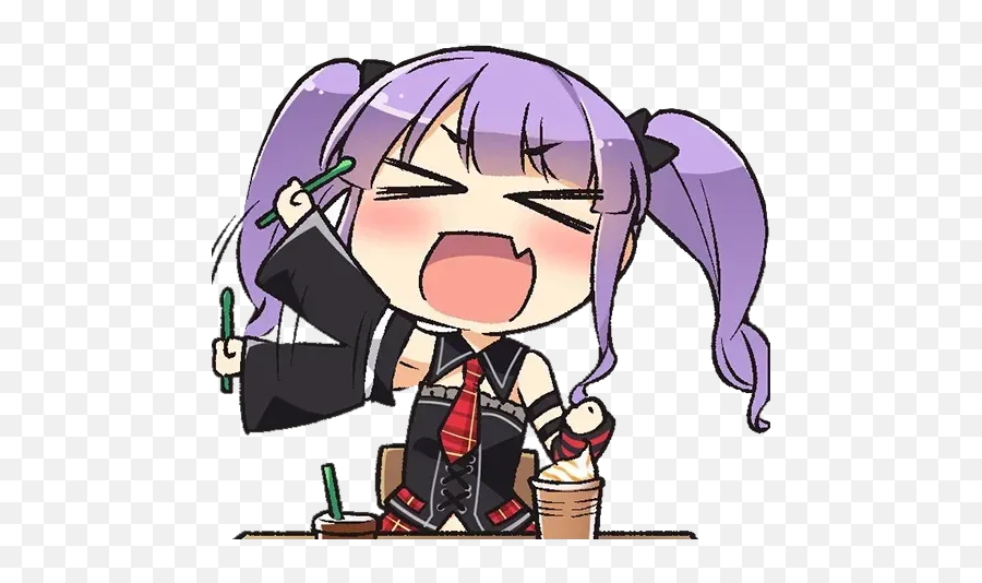 Random Whatsapp Stickers - Stickers Cloud Bandori Comic Ako Emoji,Aku Emoji