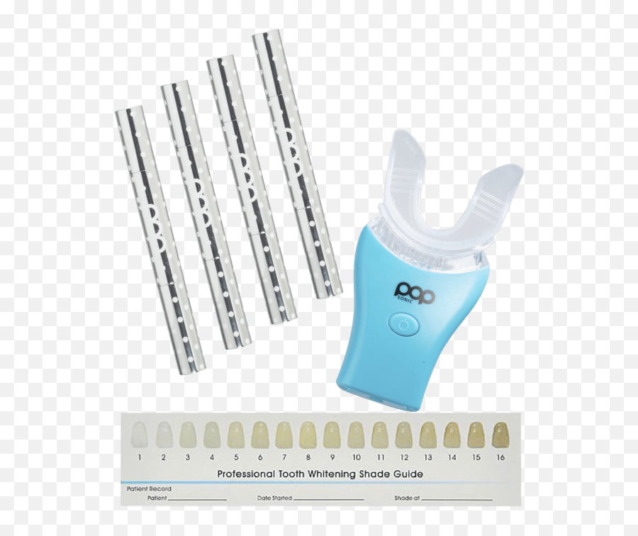 Pop Sonic Led Teeth Whitening Kit With 4 Gel Pens - Ruler Emoji,Tooth Emoji Iphone