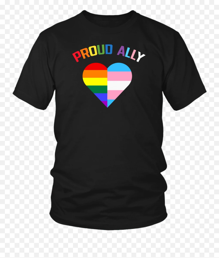 Proud Ally Lgbt Rainbow Heart Pride Month Shirt - Larry Bernandez T Shirt Emoji,Rainbow Hearts Emoji