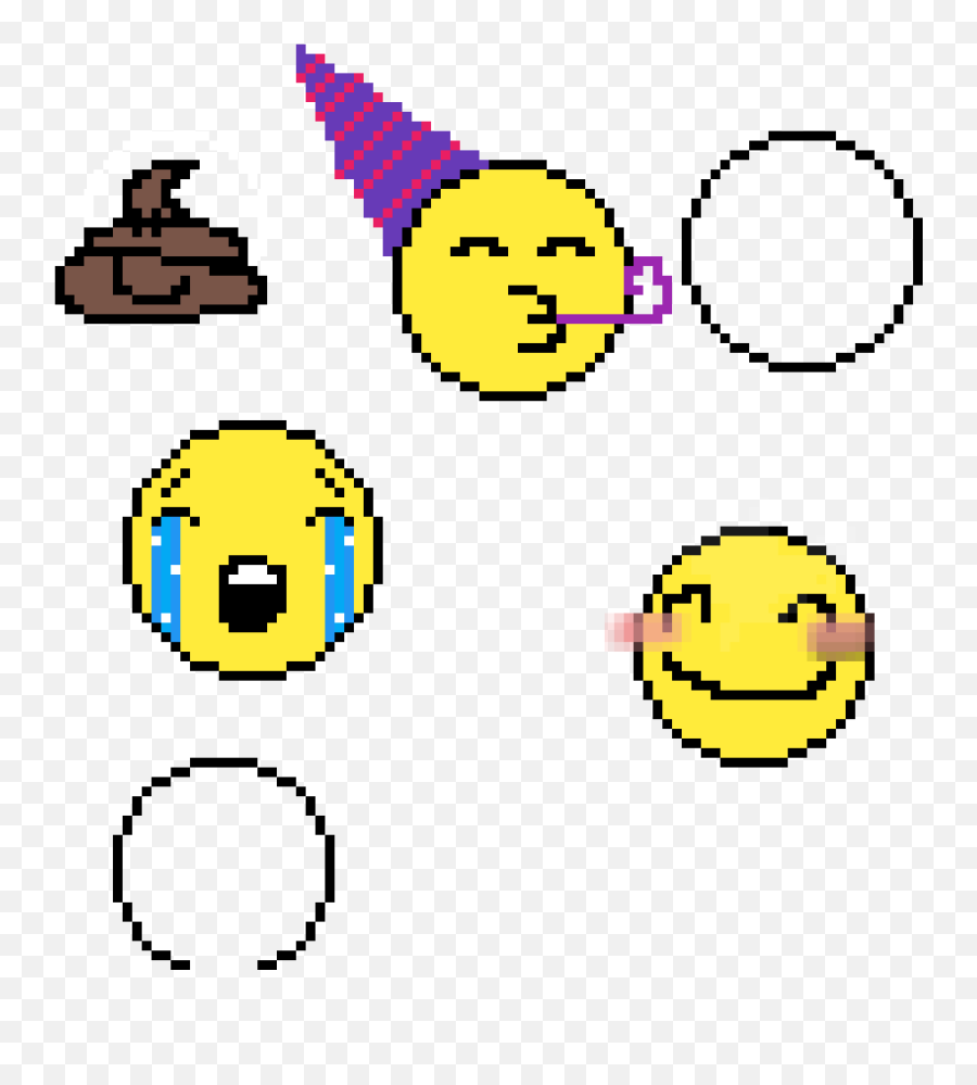 Pixilart - Dot Emoji,Blue And Yellow Emoji