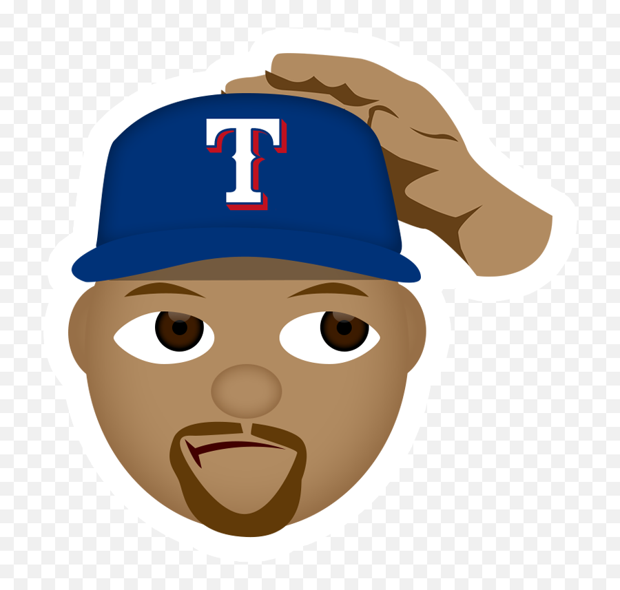 Beltre Is - Texas Rangers Cartoon Illustration Emoji,Baseball Emojis