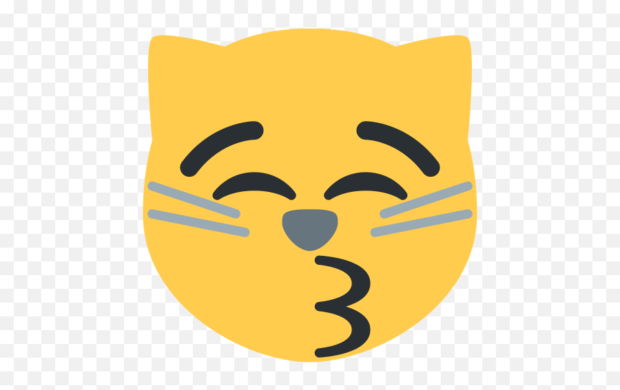 Twemoji 1f63d - Kissing Cat Emoji,Cat Face Emoji