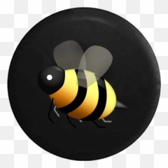 Honey Bee Text Emoji Jeep Camper Spare Tire Cover Custom Size - Bumblebee,Honey Emoji