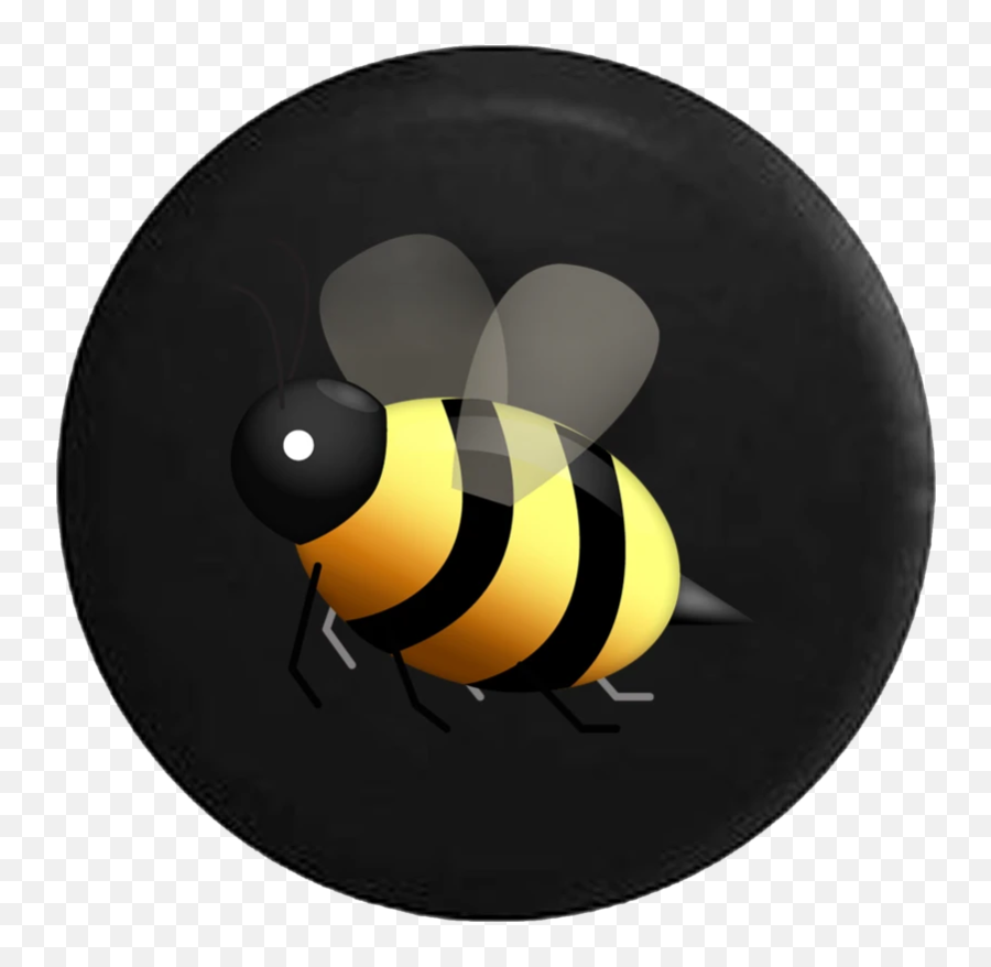 Honey Bee Text Emoji Jeep Camper Spare Tire Cover Custom Size - Bumblebee,Honey Emoji