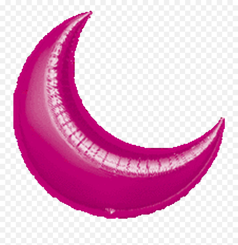 26a Crescent Moon Fuchsia - Balloon Emoji,Crescent Moon Emoji
