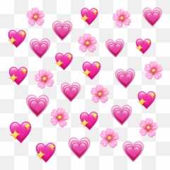 Emoji Emojis Emojiiphone Heart Pink Hearts Pinkhearts - Iphone Heart Emoji Png,Pink Emojis