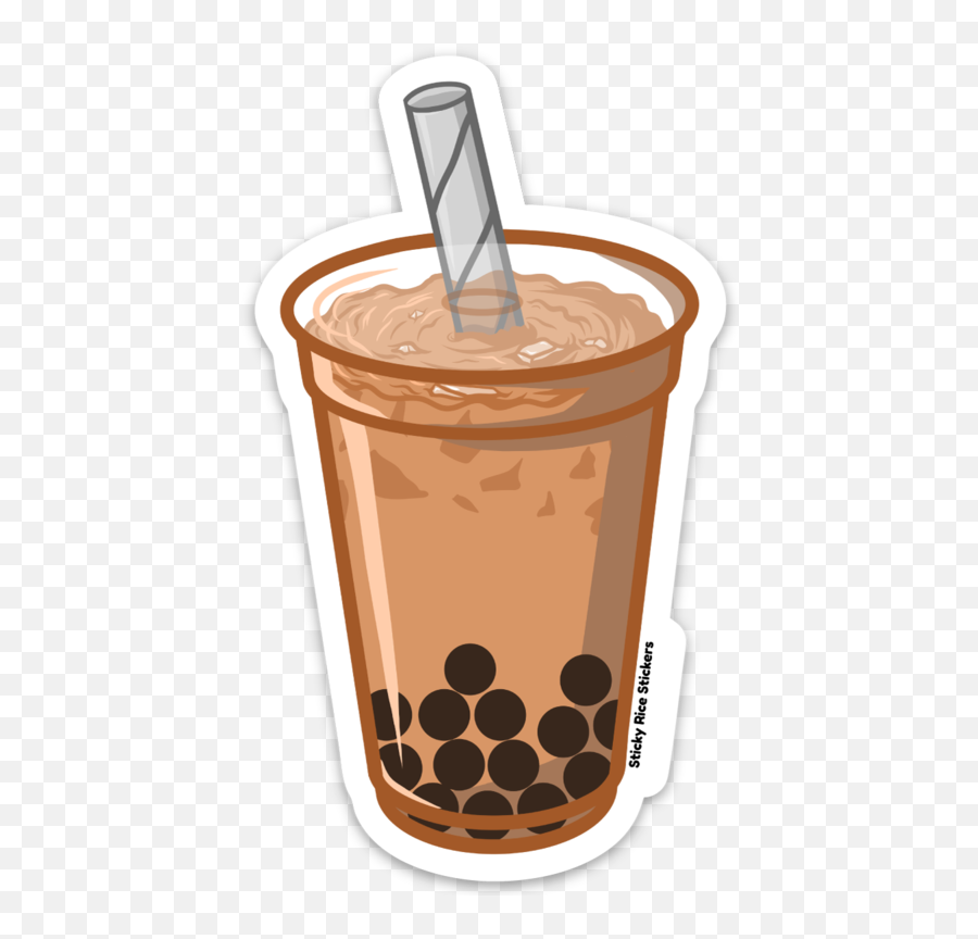 Transparent Milk Tea Clipart - Purple Boba Sticker Emoji,Bubble Tea Emoji