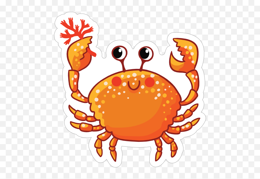 Smiling Crab Sticker - Clipart Rab Emoji,Crab Emoji