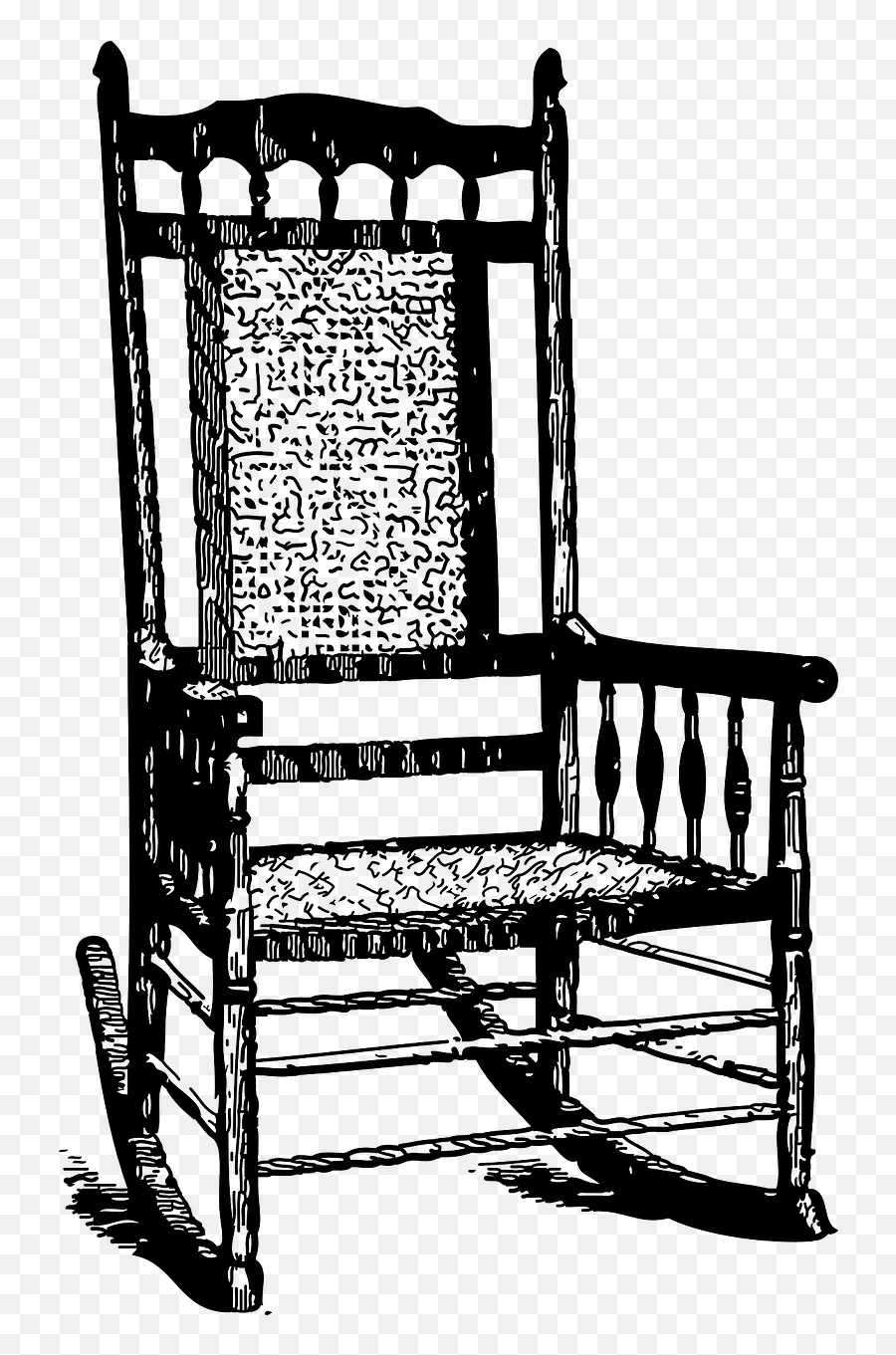 Rocking Chair Rocker Drawing Vintage - Worry Is Like A Rocking Chair Emoji,Rocking Chair Emoji