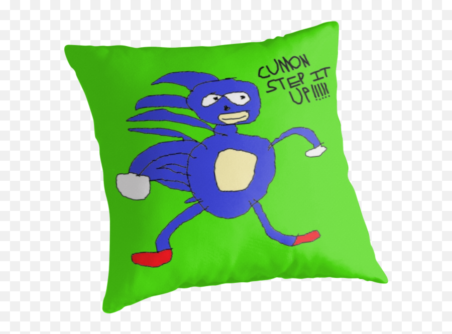 Sanic Throw Pillows - Sanic Emoji,Sanic Emoji