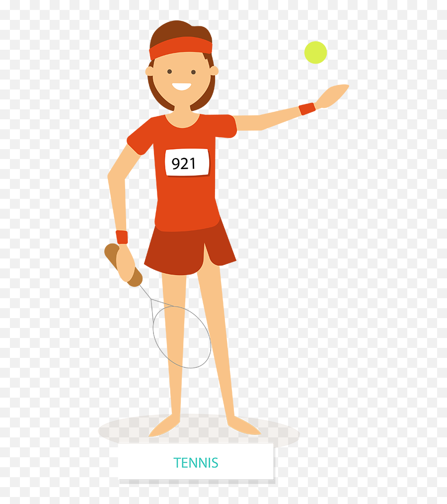 Athlete Drawing Tennis Player - Tennis Player Cartoon Png Emoji,Emoji Tennis Ball And Arm