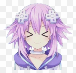 Neptune - Hyperdimension Neptunia Face Emoji