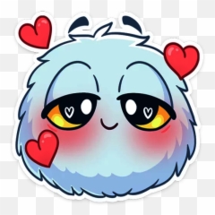 Cute Fluffy Stickers Emoji,Blowfish Emoji